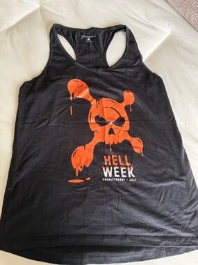 Orangetheory Black Performance Tank with White Logo